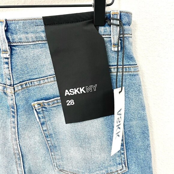 NWT ASKK NY Straight Firebird Jeans W1231K675FIR Size 28 - Picture 4 of 8